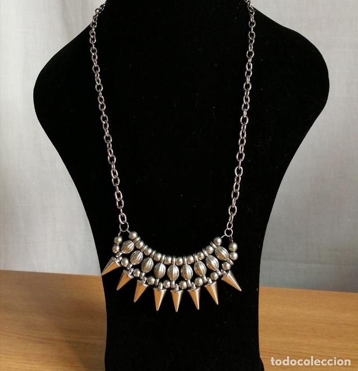 Joyeria: COLLAR MET&Aacute;LICO, CADENA CON PINCHOS PLATEADO - Foto 1