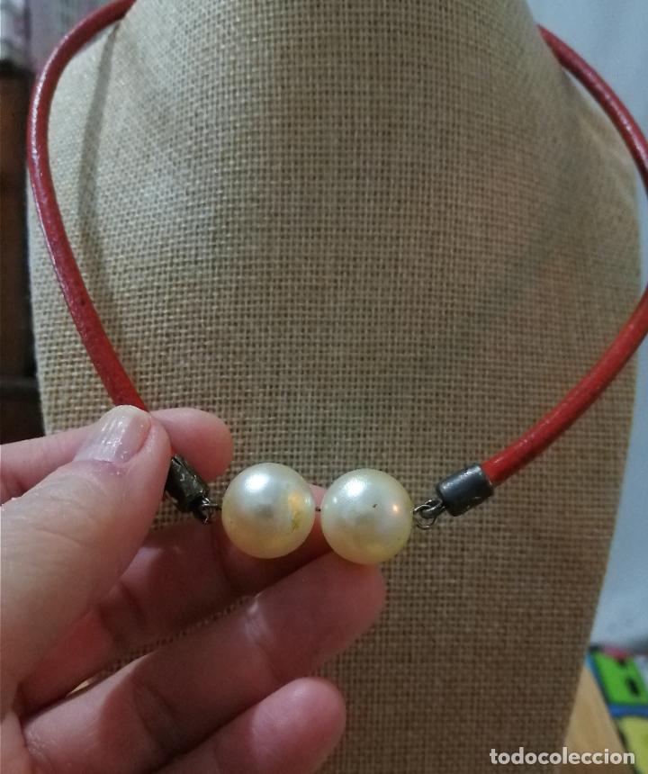 Joyeria: COLLAR CORTO, PERLAS CON CORD&Oacute;N. - Foto 4