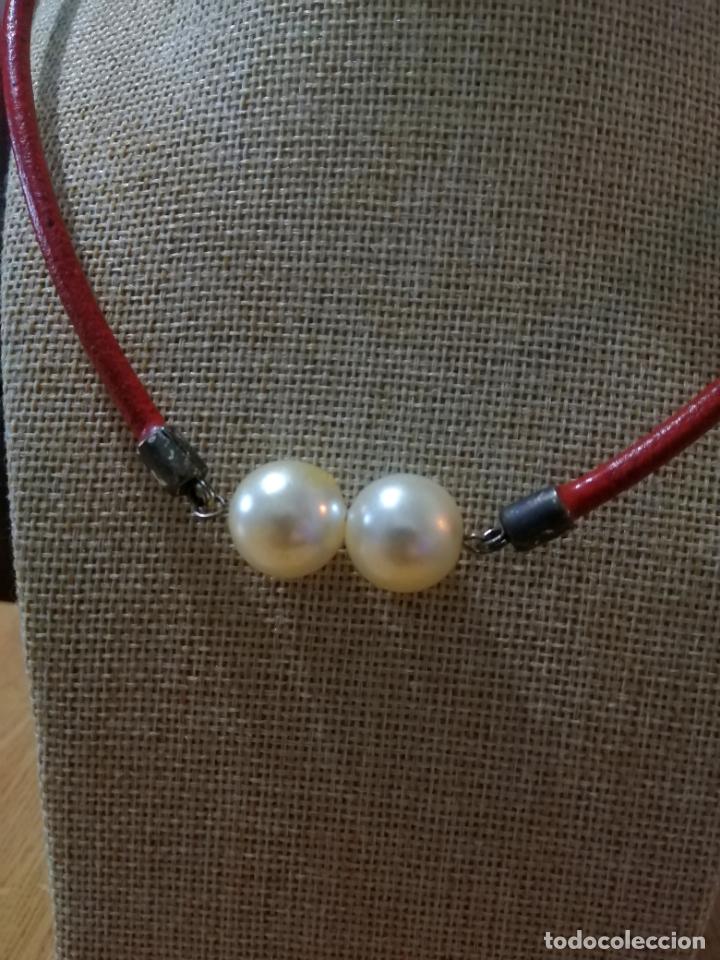 Joyeria: COLLAR CORTO, PERLAS CON CORD&Oacute;N. - Foto 5