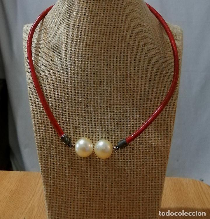 Joyeria: COLLAR CORTO, PERLAS CON CORD&Oacute;N. - Foto 6