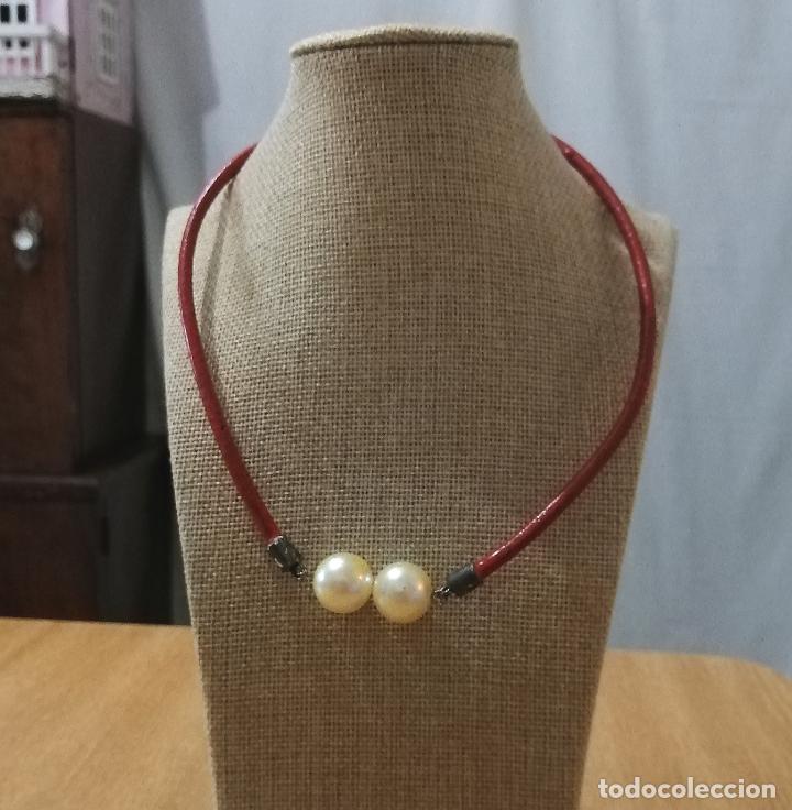 Joyeria: COLLAR CORTO, PERLAS CON CORD&Oacute;N. - Foto 1