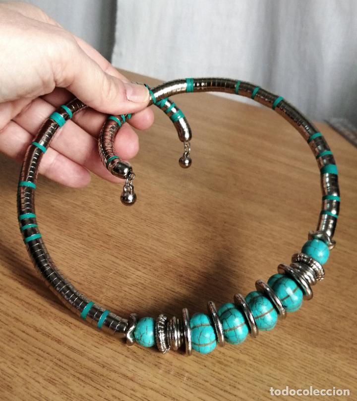 Joyeria: COLLAR, CON TURQUESAS GARGANTILLA PLATEADO. - Foto 7