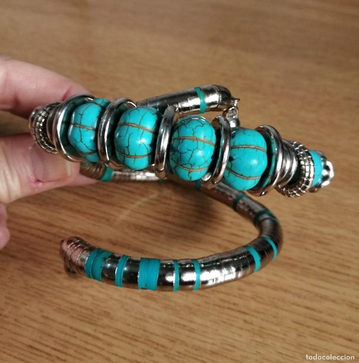 Joyeria: COLLAR, CON TURQUESAS GARGANTILLA PLATEADO. - Foto 8