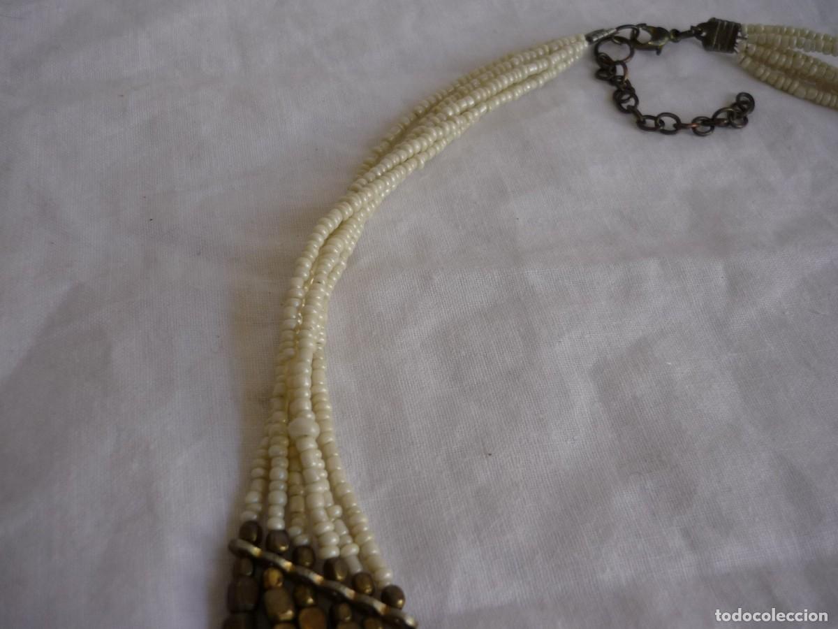 Joyeria: Collar &eacute;tnico de cuentas de vidrio y lat&oacute;n - Foto 6