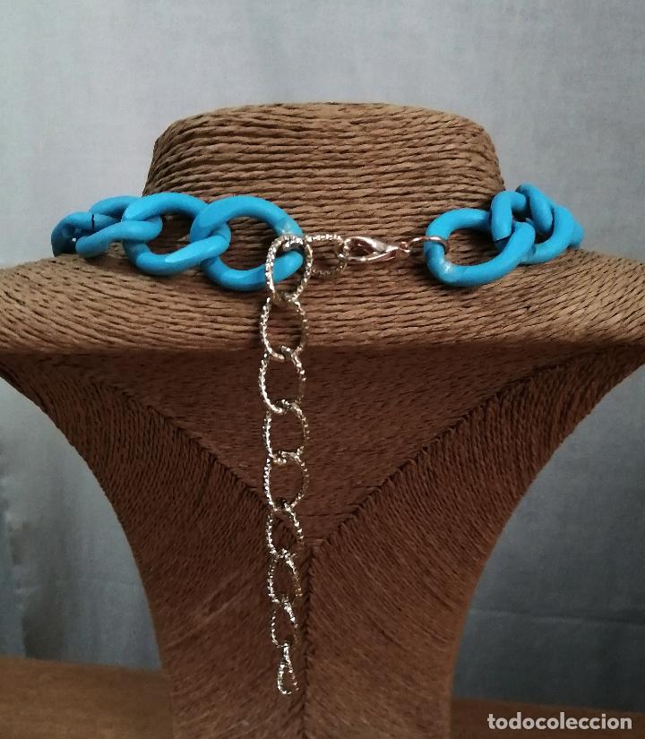 Joyeria: COLLAR CORTO DE CADENA AZUL - Foto 2