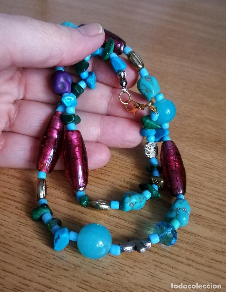 Joyeria: COLLAR CON CUENTAS DE CRISTAL Y TURQUESA SIMIL. - Foto 7
