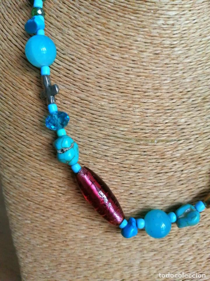 Joyeria: COLLAR CON CUENTAS DE CRISTAL Y TURQUESA SIMIL. - Foto 8