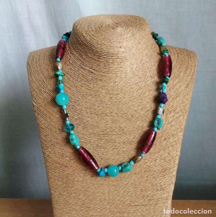Joyeria: COLLAR CON CUENTAS DE CRISTAL Y TURQUESA SIMIL. - Foto 10