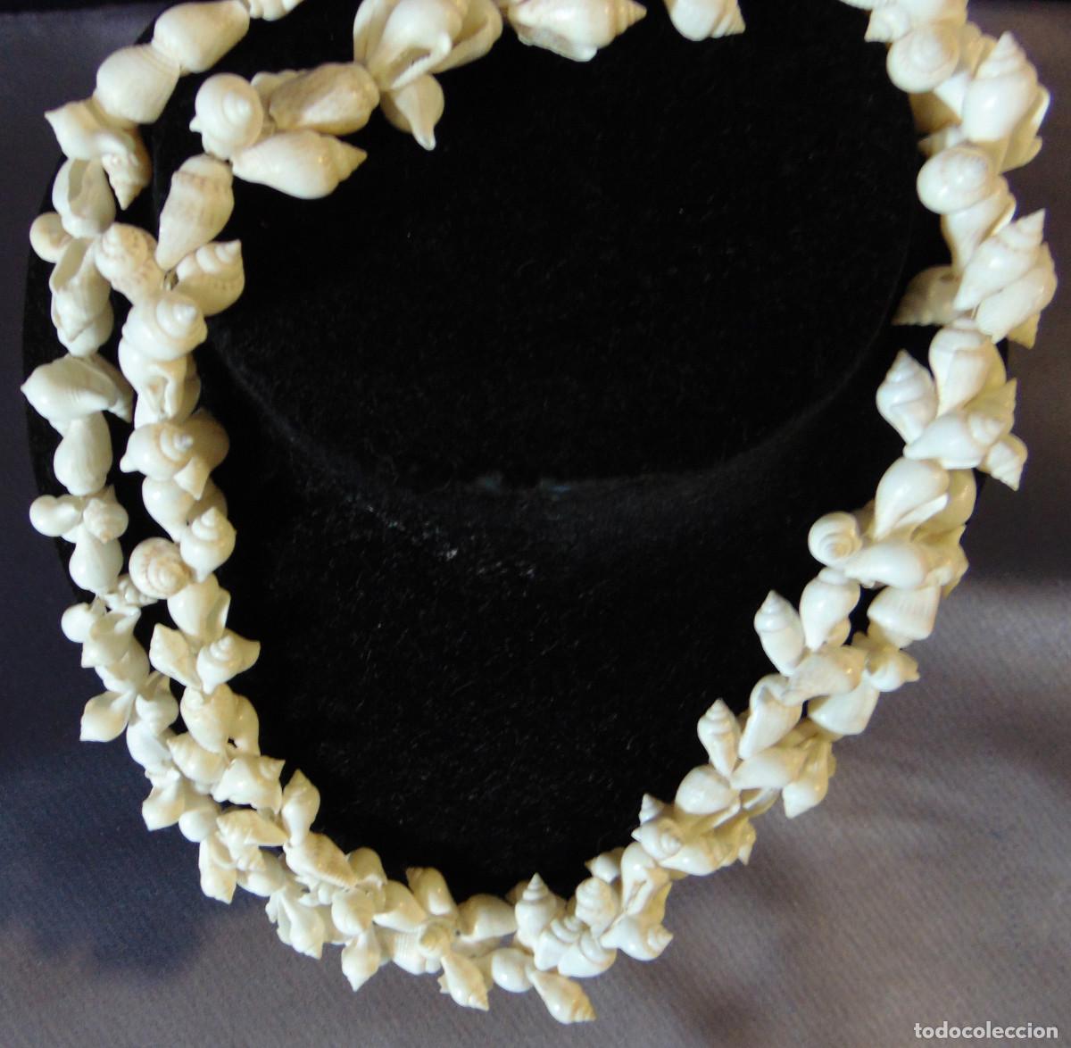 Joalharia: COLLAR DE PEQUE&Ntilde;AS CARACOLAS O CONCHITAS - MARINERO - LARGO - BLANCO- ARTESANO