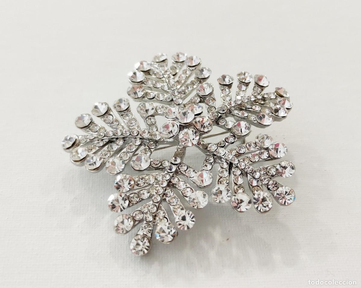 Joyeria: BROCHE DE COPO DE NIEVE CON CRISTALES. - Foto 2