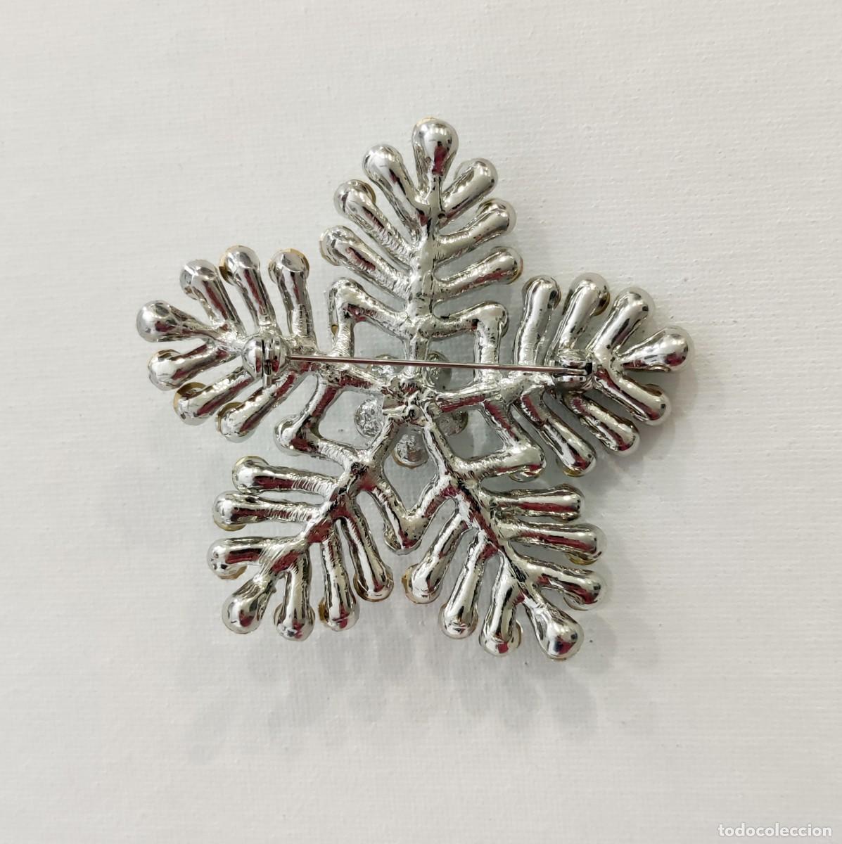 Joyeria: BROCHE DE COPO DE NIEVE CON CRISTALES. - Foto 4