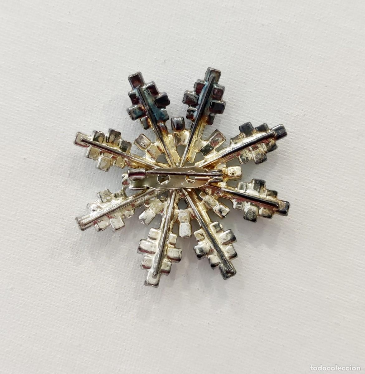 Joyeria: BROCHE DE COPO DE NIEVE CON CRISTALES. - Foto 3