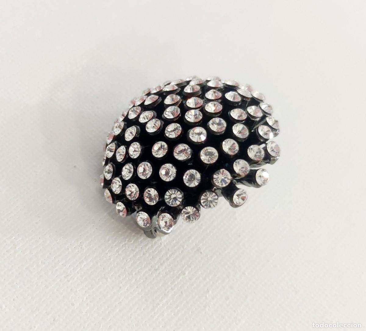Joyeria: BROCHE DE BOT&Oacute;N BOMB&Eacute; CON CRISTALES. - Foto 2