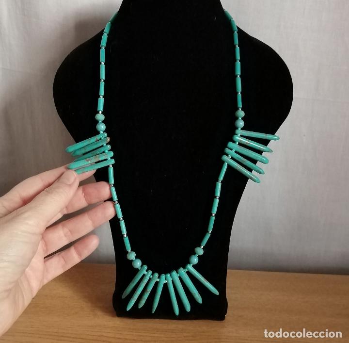 Joyeria: COLLAR CUENTAS TURQUESAS SIMIL. - Foto 2
