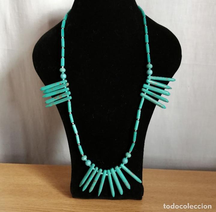 Joyeria: COLLAR CUENTAS TURQUESAS SIMIL. - Foto 5