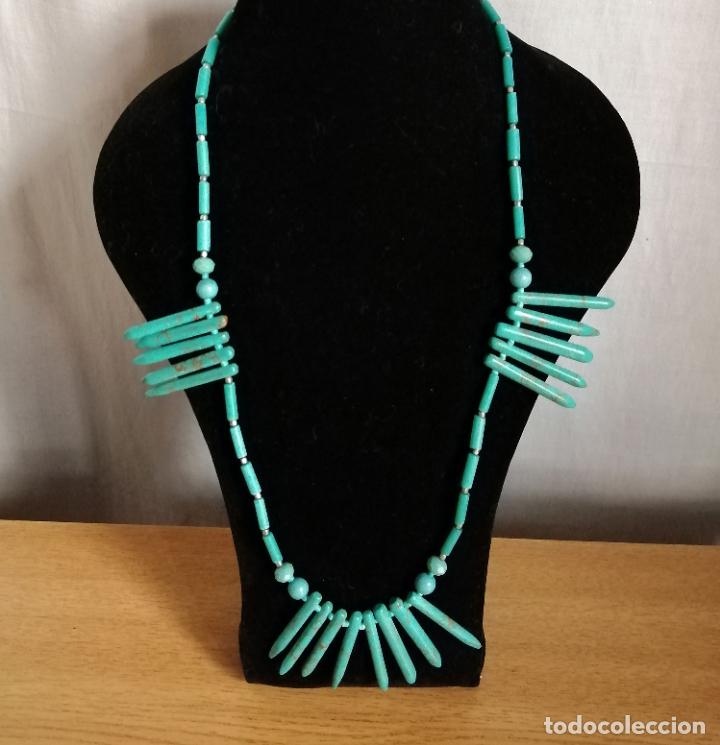 Joyeria: COLLAR CUENTAS TURQUESAS SIMIL. - Foto 1