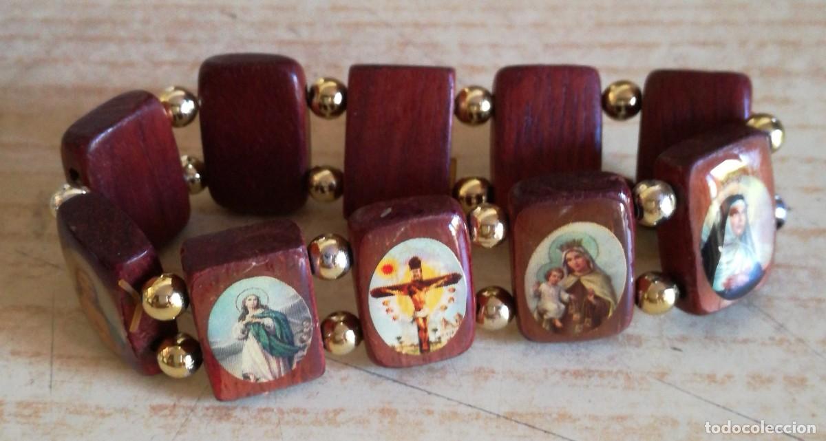 Joyeria: PULSERA MADERA CON IMAGENES RELIGIOSAS - Foto 1