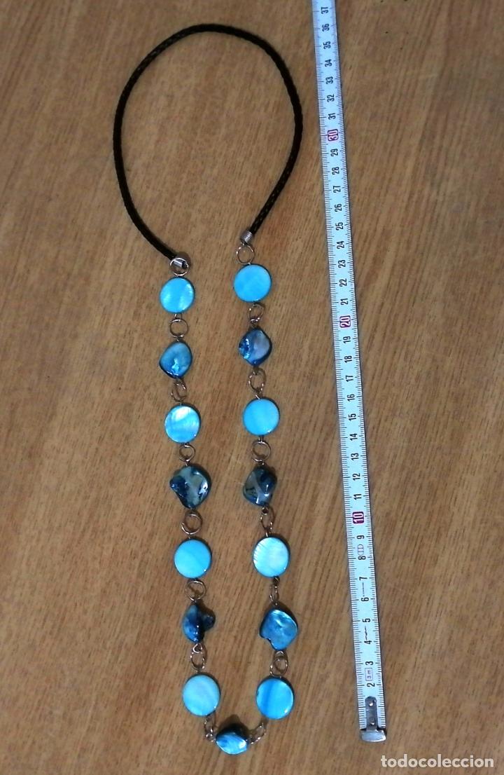 Joyeria: COLLAR, NACAR DE CONCHA MARINA, EN AZUL. - Foto 2