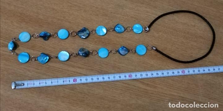 Joyeria: COLLAR, NACAR DE CONCHA MARINA, EN AZUL. - Foto 3
