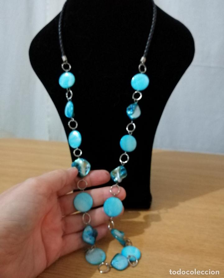 Joyeria: COLLAR, NACAR DE CONCHA MARINA, EN AZUL. - Foto 5