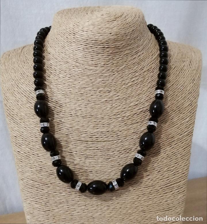 Joyeria: COLLAR, CUENTAS NEGRAS DE CRISTAL. - Foto 1