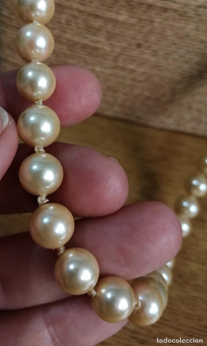 Joyeria: ANTIGUO COLLAR LARGO, PERLAS CIERRE CON BA&Ntilde;O DE ORO. - Foto 6