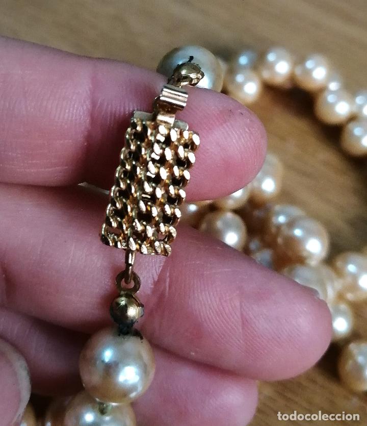 Joyeria: ANTIGUO COLLAR LARGO, PERLAS CIERRE CON BA&Ntilde;O DE ORO. - Foto 7