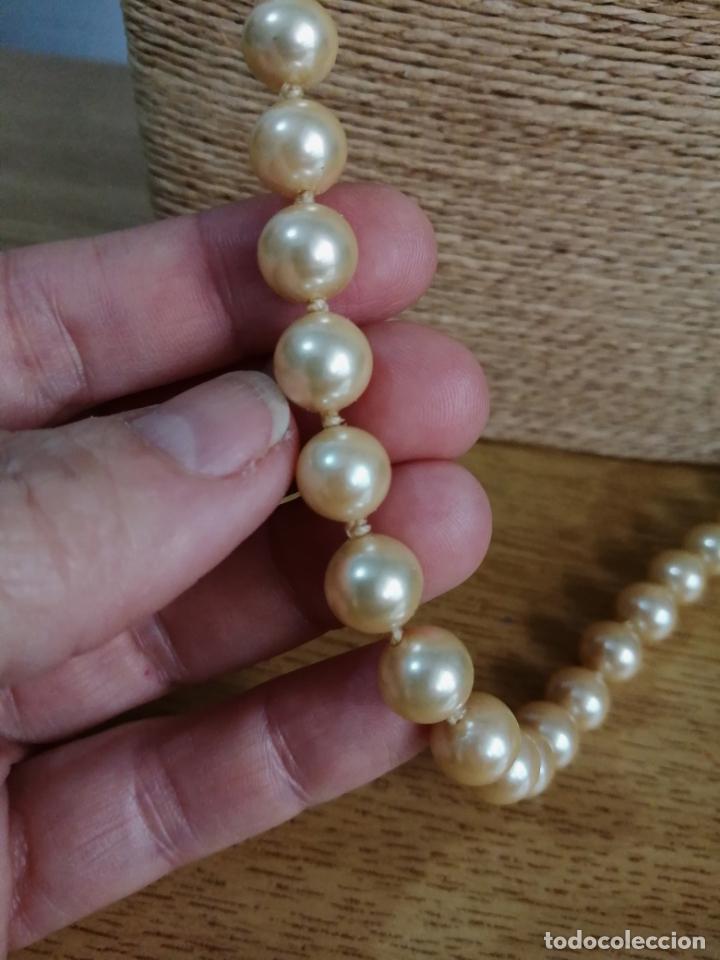 Joyeria: ANTIGUO COLLAR LARGO, PERLAS CIERRE CON BA&Ntilde;O DE ORO. - Foto 8