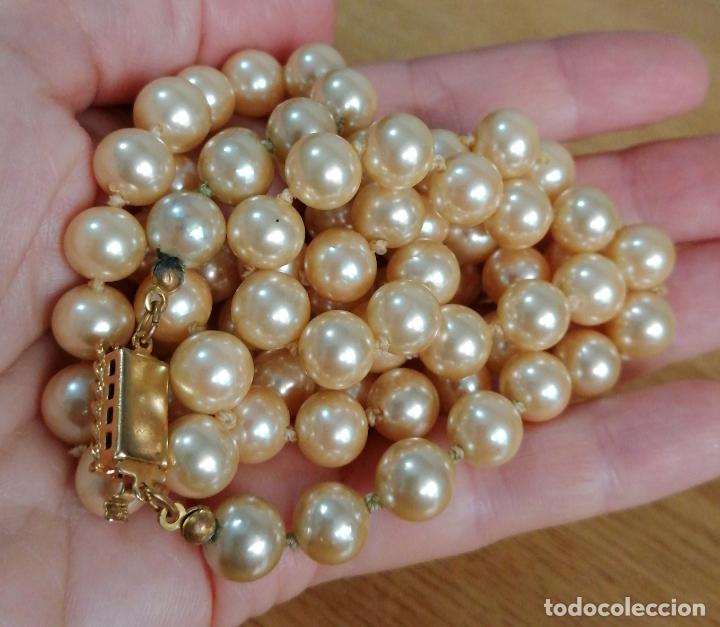Joyeria: ANTIGUO COLLAR LARGO, PERLAS CIERRE CON BA&Ntilde;O DE ORO. - Foto 10