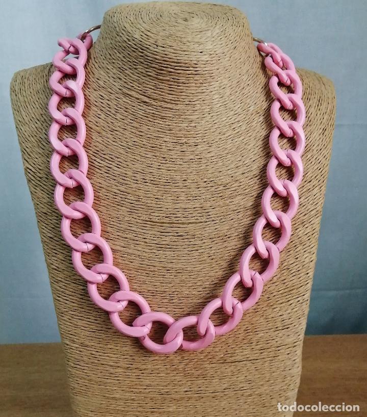 Joyeria: COLLAR METALICO, LACADO ROSA. - Foto 1