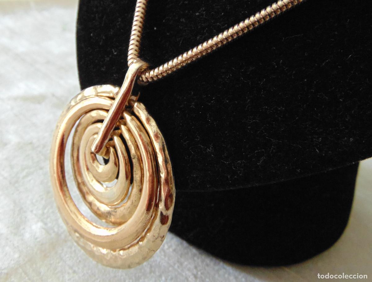 Joalharia: COLGANTE Y CADENA DORADA - LARGO - CERRADO MIDE 45 CMS. - BISUTER&Iacute;A VINTAGE MINIMALISTA