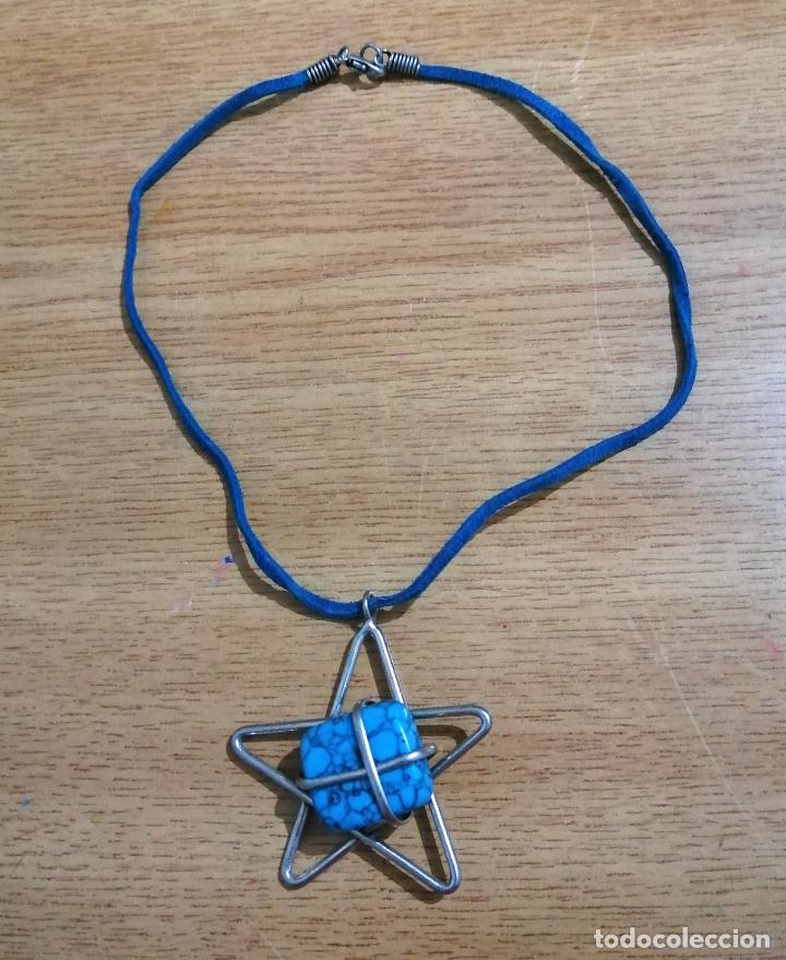 Joyeria: COLGANTE CON TURQUESA, FORMA DE ESTRELLA, CON CORD&Oacute;N. - Foto 3