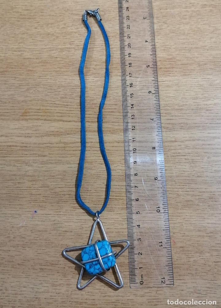 Joyeria: COLGANTE CON TURQUESA, FORMA DE ESTRELLA, CON CORD&Oacute;N. - Foto 4