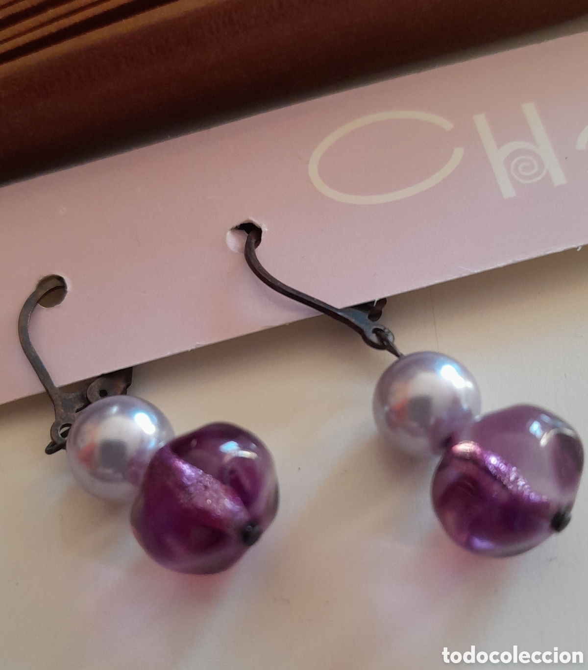 Joyeria: Pendientes de perla y cristal - Foto 2
