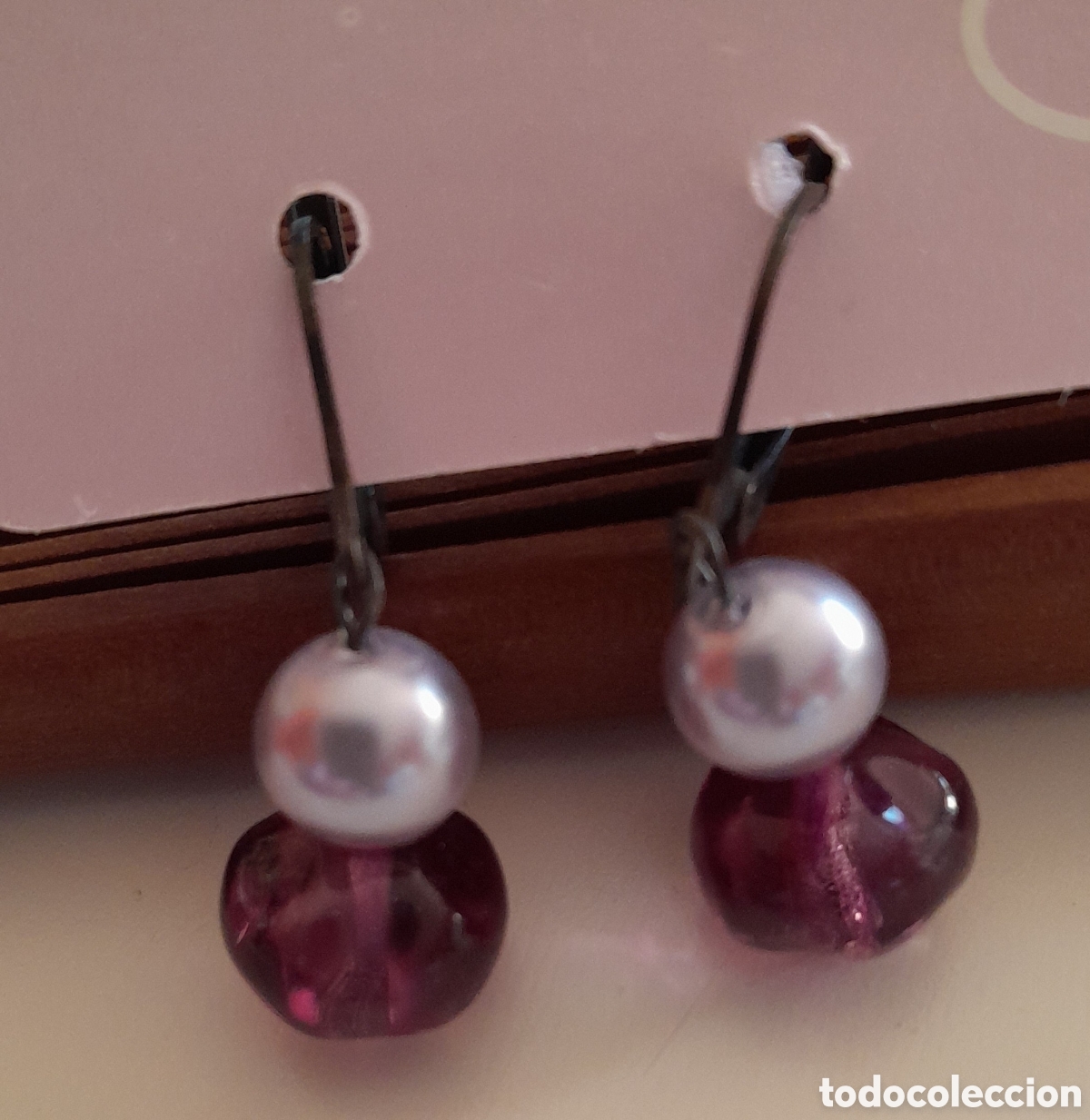 Joyeria: Pendientes de perla y cristal - Foto 1