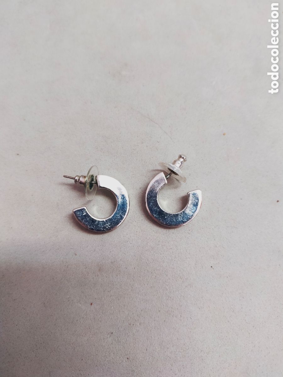 Joalharia: PENDIENTES DE METAL PLATEADO. AROS O ARETES.
