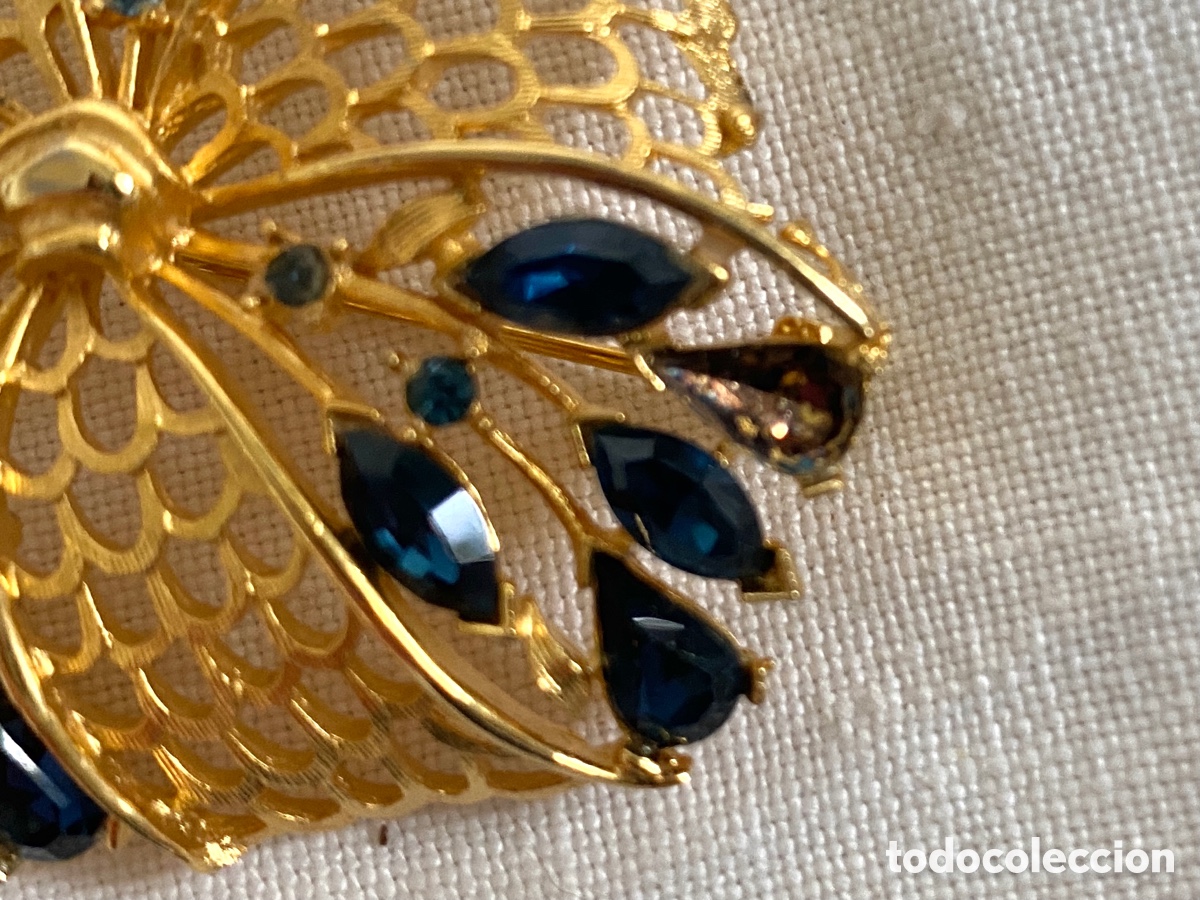 Joyeria: Broche vintage dorado y cristales - Foto 3
