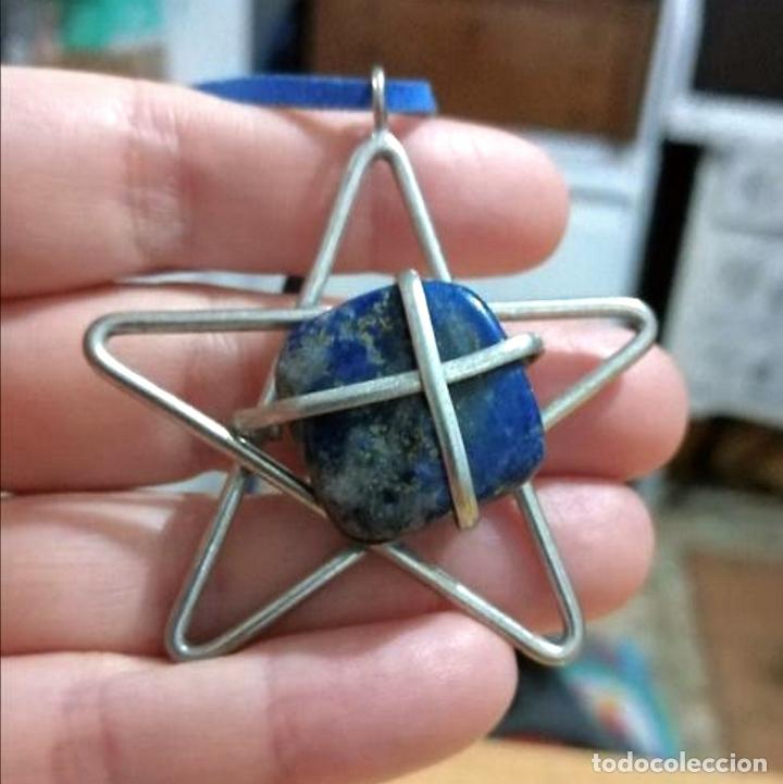 Joyeria: COLGANTE CON LAPISL&Aacute;ZULI, FORMA DE ESTRELLA. - Foto 4