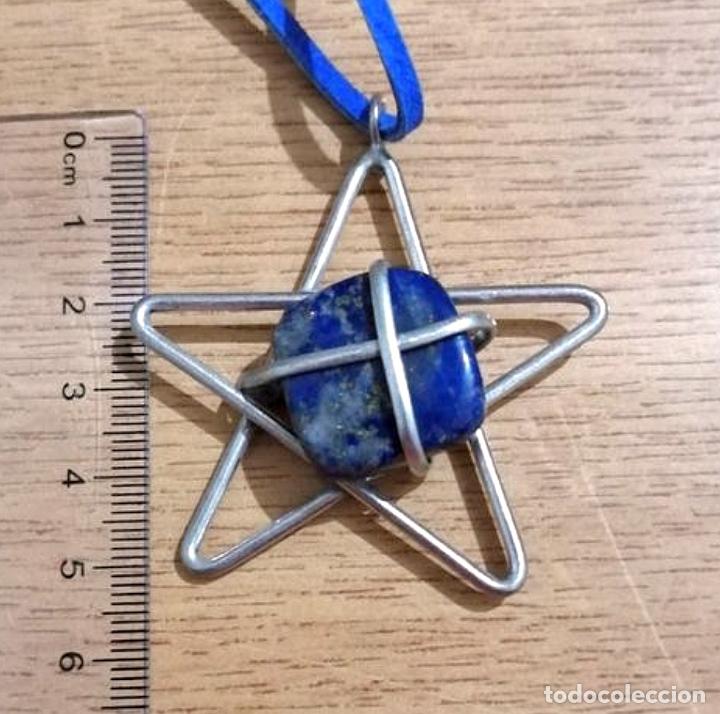 Joyeria: COLGANTE CON LAPISL&Aacute;ZULI, FORMA DE ESTRELLA. - Foto 1
