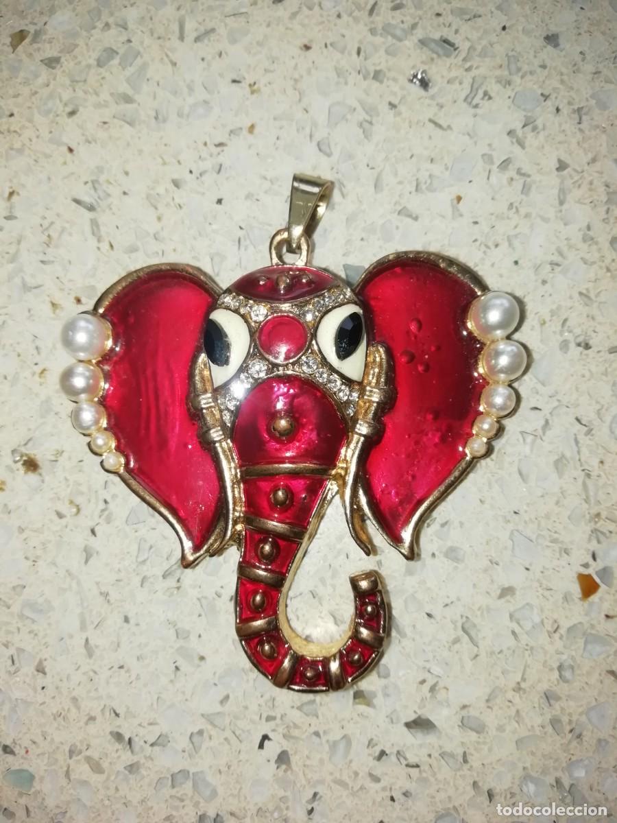 Joaillerie: Magnifico colgante cabeza de elefante bisuteria gama alta pedreria