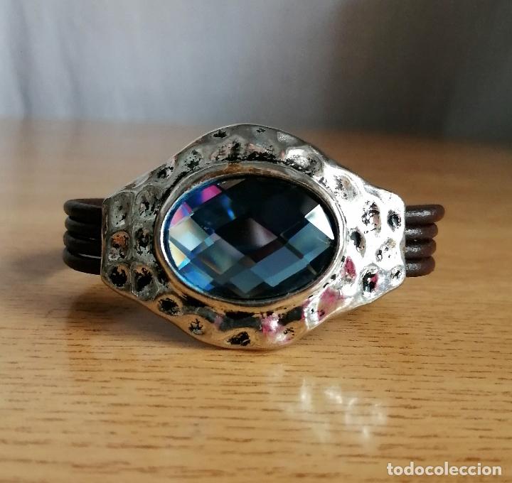 Joyeria: PULSERA PLATEADA, CON CRISTAL AZUL. - Foto 2