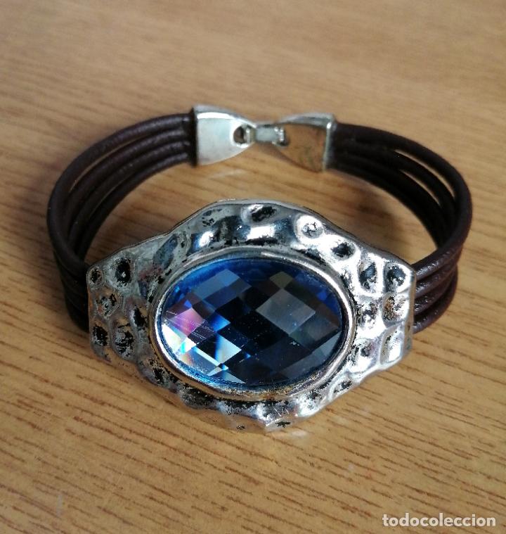 Joyeria: PULSERA PLATEADA, CON CRISTAL AZUL. - Foto 4