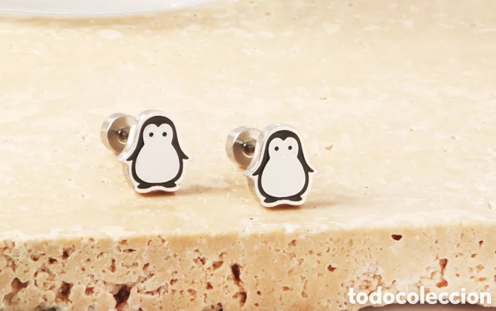 Gioielleria: Pendientes Ping&uuml;inos acero inoxidable