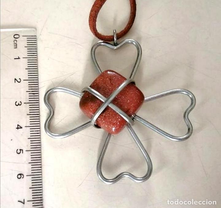 Joyeria: COLLAR, COLGANTE CON ESTRELLA Y PIEDRA DE ORO. - Foto 3