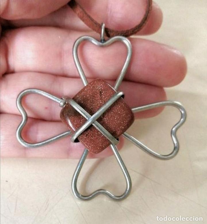 Joyeria: COLLAR, COLGANTE CON ESTRELLA Y PIEDRA DE ORO. - Foto 1