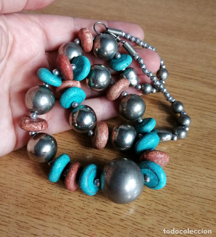 Joyeria: COLLAR CUENTAS TURQUESAS, Y PLATEADAS - Foto 3
