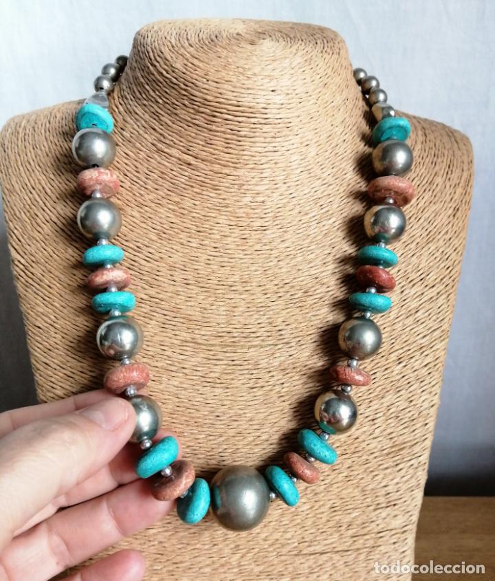 Joyeria: COLLAR CUENTAS TURQUESAS, Y PLATEADAS - Foto 6