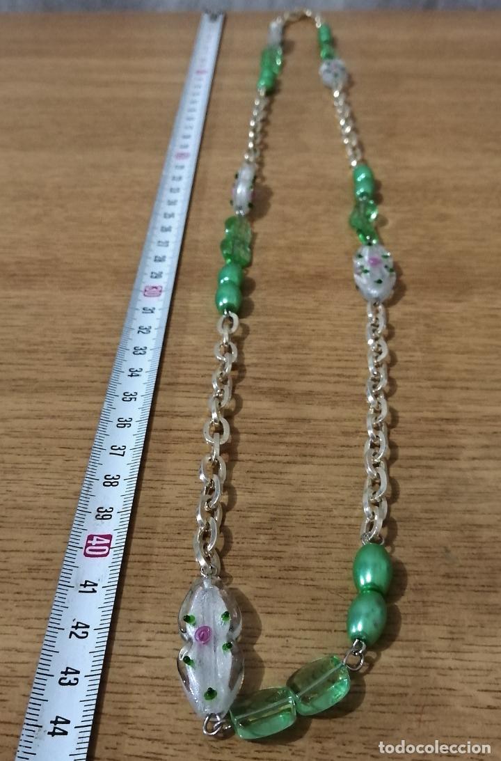 Joyeria: COLLAR CUENTAS DE CRISTAL Y CADENA DORADA. - Foto 2