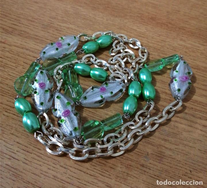 Joyeria: COLLAR CUENTAS DE CRISTAL Y CADENA DORADA. - Foto 3