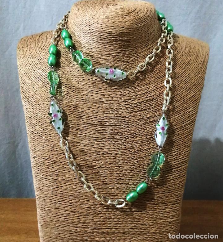Joyeria: COLLAR CUENTAS DE CRISTAL Y CADENA DORADA. - Foto 4